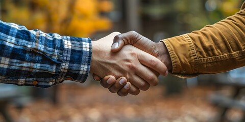 Two businessmen shaking hands in a celebratory gesture symbolizing a successful business partnership or deal. Concept Business partnership, Handshake celebration, Successful deal, Businessmen