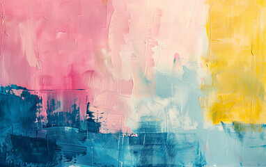 Soft Pastel Pink and Blue Abstract Art