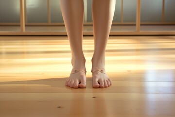 the beautiful and attractive leg of a girl engaging in skincare activities, epitomizing the essence of self-care and beauty routines.. Generative AI.