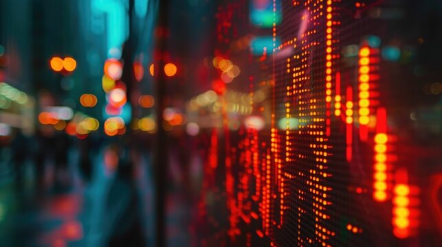 Cityscape at night,with a myriad of colorful lights,neon signs,and blurred motion The scene evokes a sense of energy and dynamism,reflecting the challenges