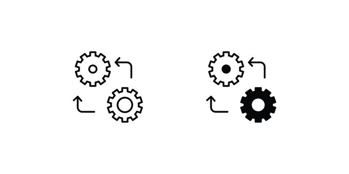 implementation icon with white background vector stock illustration