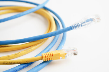 Ethernet cable for connect to wireless router link to internet service provider network.
