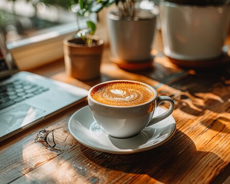 Remote socializing, virtual coffee chats with friends, lunchtime laughter, midday connection , cinematic