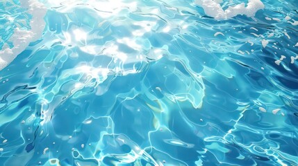 clear bluish swimming pool water texture background - obrazy, fototapety, plakaty