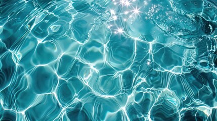 clear bluish swimming pool water texture background - obrazy, fototapety, plakaty