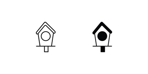bird house icon with white background vector stock illustration