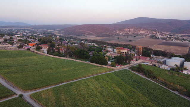 drone photography in crop fields near izucar de matamoros puebla mexico