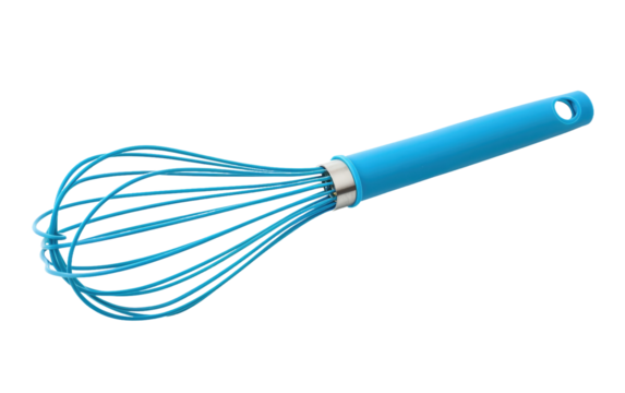 Whipping Blue Whisk: A Twist in Hue isolated on transparent Background