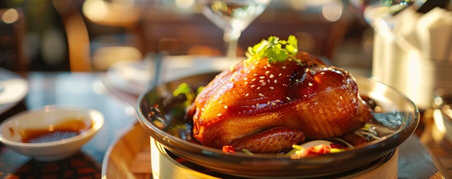 Peking Duck in the glow of sunset