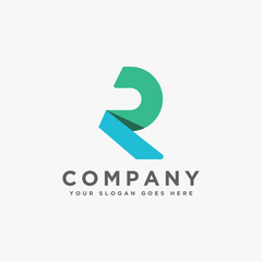 R letter logo icon vector on white background