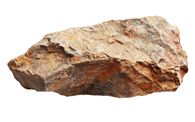 Rustic Brown Stone isolated on transparent Background