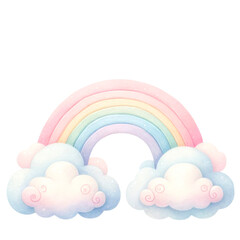 Whimsical Rainbow Unicorn Clipart Collection, A colorful collection of illustrated rainbow unicorns in various poses with party accessories, perfect for birthday themes and children's decor, 
