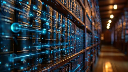 Document Management in Legal Firms, Depict the specialized needs of document management in legal firms with an image showcasing case management systems and secure document repositories
