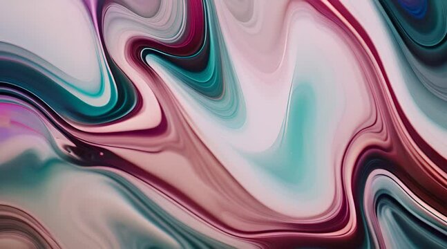 colored wave fluid art video background, slow motion of a liquid flow, creative background for business use with dissolving effect, modern texture waving, plastic materialw