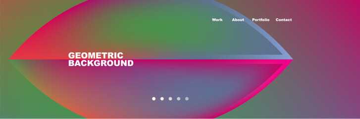 Abstract geometric shapes web design page. Vector Illustration For Wallpaper, Banner, Background, Card, Book Illustration, landing page