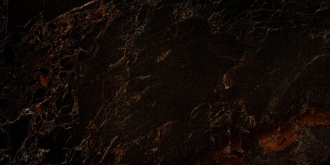Black marble texture with red veins. Abstract background