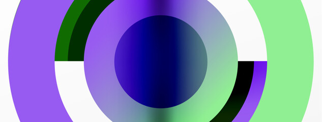 Obraz premium Circle geometric abstract vector background