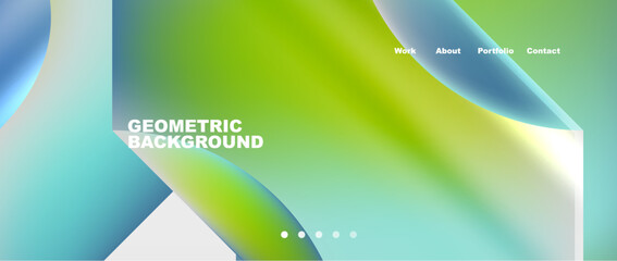 Colorful gradients with abstract geometric shapes. Vector Illustration For Wallpaper, Banner, Background, Card, Book Illustration, landing page