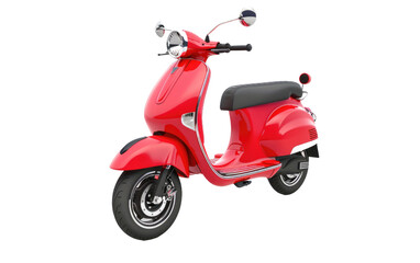 Obraz premium Electrified Scooter: The New Way to Commute isolated on transparent Background