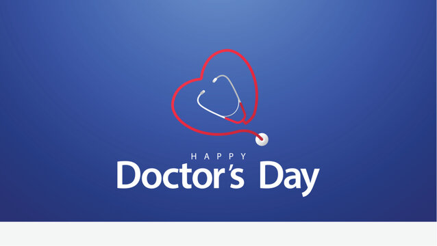 Doctors day. Stethoscope vector illustration. Suitable for banners, social media, web, greeting cards etc