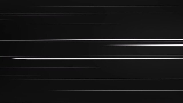 4k abstract animation straight lines of multicolored motion graphic on black background.A long speed line with continuous movement.Simple technology background concept.