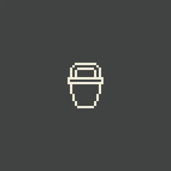 this is pixel art garden icon in with white color and black background this item good for presentations,stickers, icons, t shirt design,game asset,logo and your project.