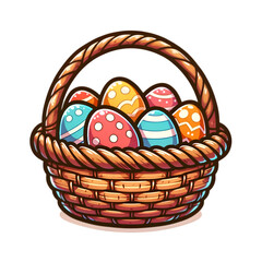 basket with eggs,generative AI