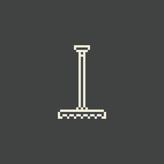 this is pixel art garden icon in with white color and black background this item good for presentations,stickers, icons, t shirt design,game asset,logo and your project.