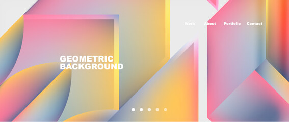 Glassmorphism geometric abstract background. Vector Illustration For Wallpaper, Banner, Background, Card, Book Illustration, landing page