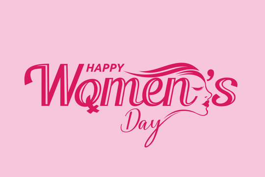 Women's day logo, happy Women's day