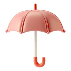 Umbrella, Clay Render, Pastel Color
