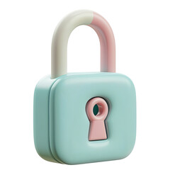 lock, Clay Render, Pastel Color
