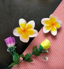Fotobehang frangipani flower and plumeria © RUS