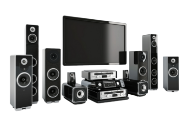 Living Room Theater System isolated on transparent Background