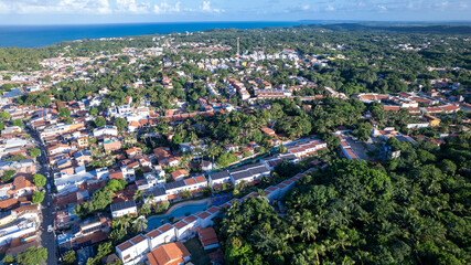 Aerial view of Pipa beach in Tibau do Sul, Rio Grande do Norte, Brazil