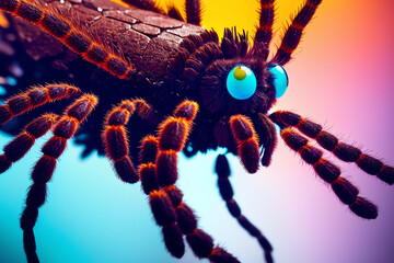 Macro   robot like tarantula Sci-fi style wallpaper