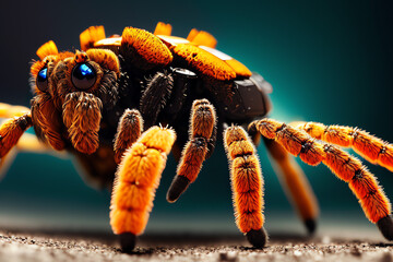 Macro   robot like tarantula Sci-fi style wallpaper