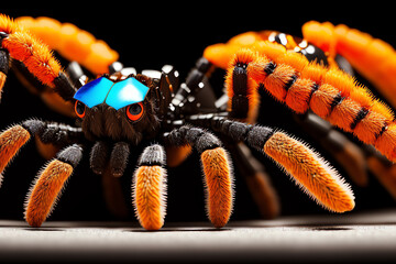 Macro   robot like tarantula Sci-fi style wallpaper