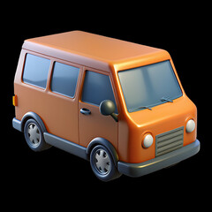 toy car isolated, van