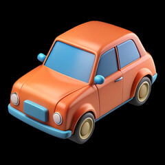 vintage toy car isolated
