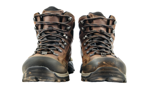 Men's Hiking Footwear: Outdoor Adventure Shoes isolated on transparent Background
