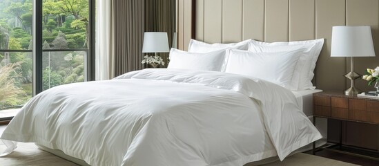 Fototapeta na wymiar Bed Linens for Accommodations