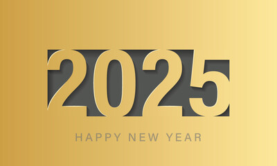 Happy new year 2025. Vector background. Brochure or calendar cover design template.