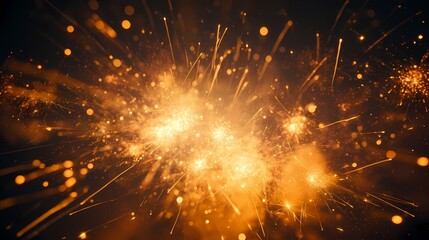 Fototapeta na wymiar Digital fireworks with sparklers in the light abstract graphic poster web page PPT background