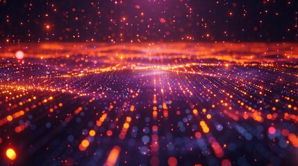 Fototapeta premium Abstract Network Visualization of Big Data Analytics in Technical 3D Render