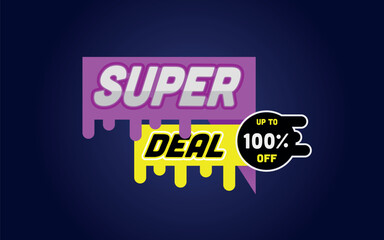 Dark model 100% off, text with effect, to use in promotions and product sales