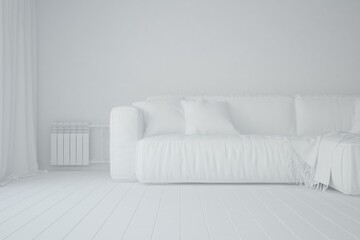 Modern interior design. 3D illustration