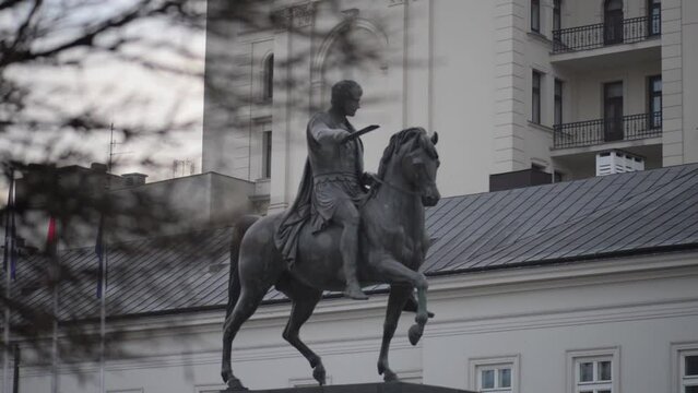statue of Prince Jozef Poniatowski in Warsaw