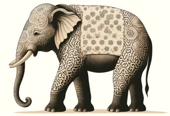 Raamstickers 日本画（Japanese painting）／象（Elephant） © dalb