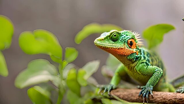 chameleon lizard displaying its remarkable ability to change color, blending seamlessly with its surroundings